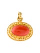 Elizabeth Locke 19K Coral Pendant
