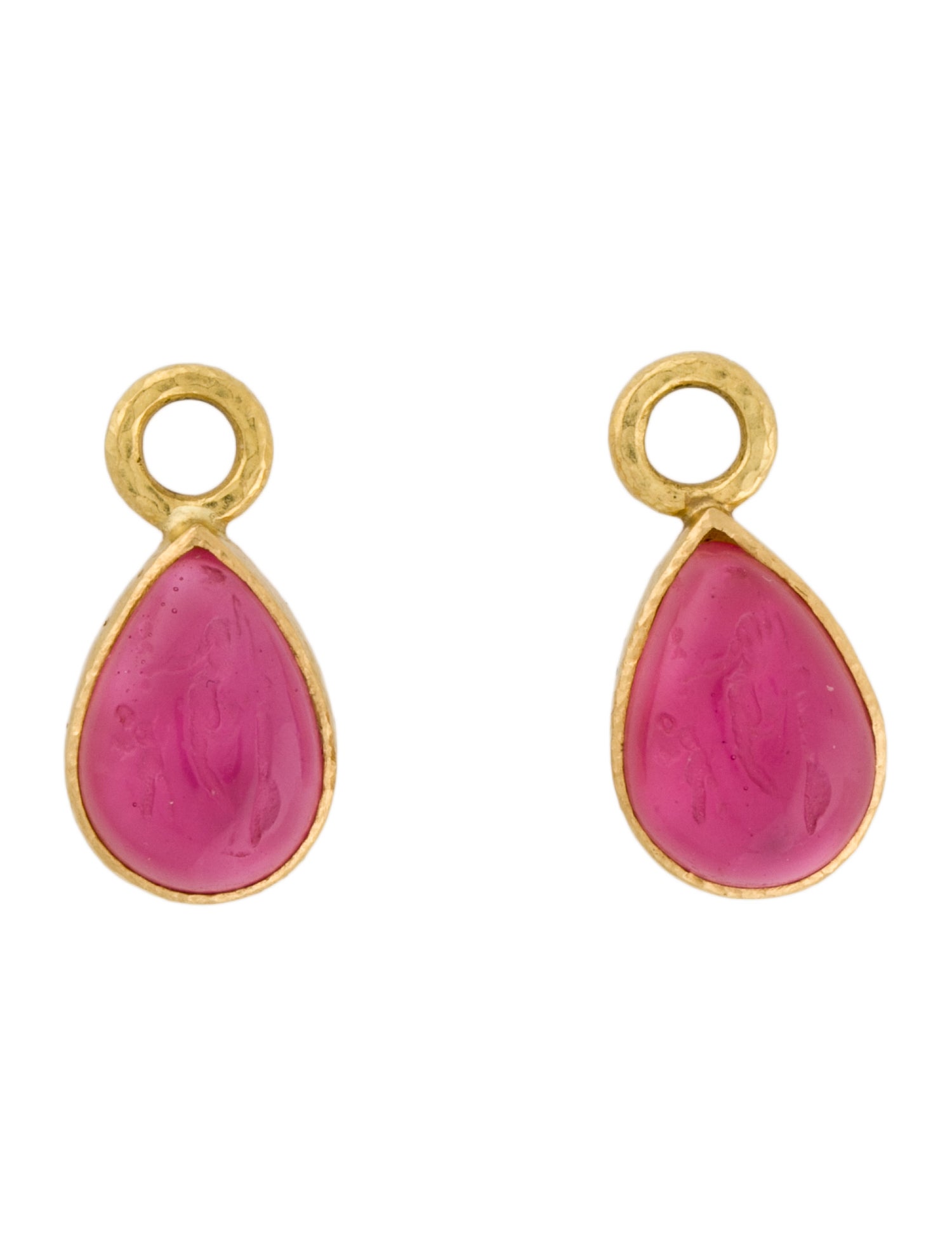 Elizabeth Locke 19K Venetian Glass Intaglio Earring Enhancers