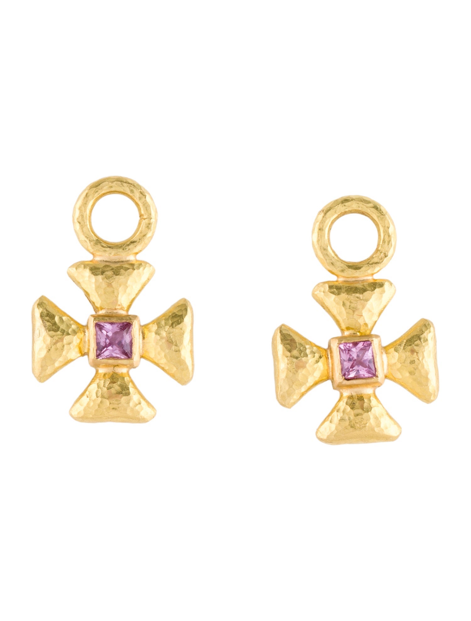 Elizabeth Locke 19K Sapphire Maltese Cross Earring Enhancers