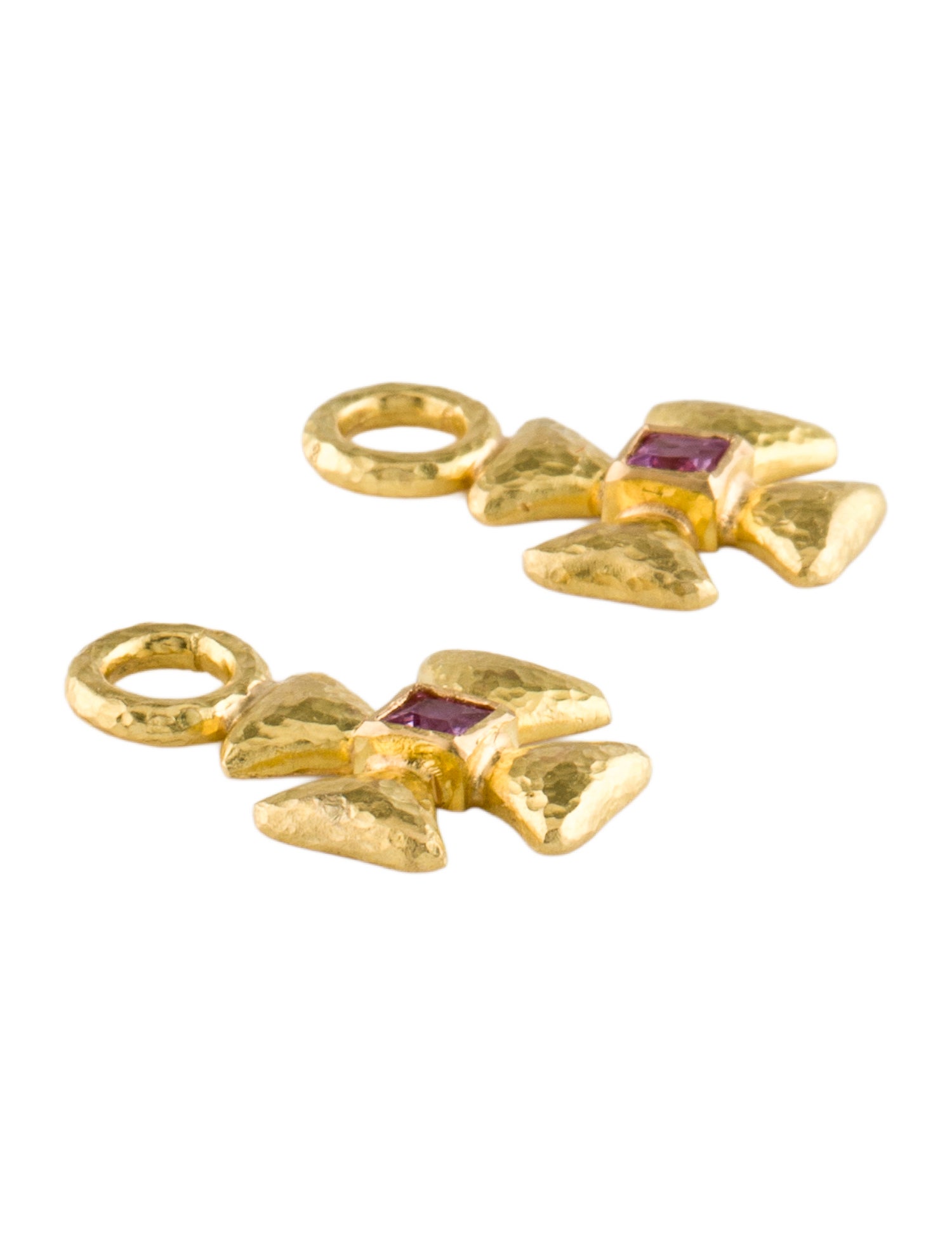 Elizabeth Locke 19K Sapphire Maltese Cross Earring Enhancers