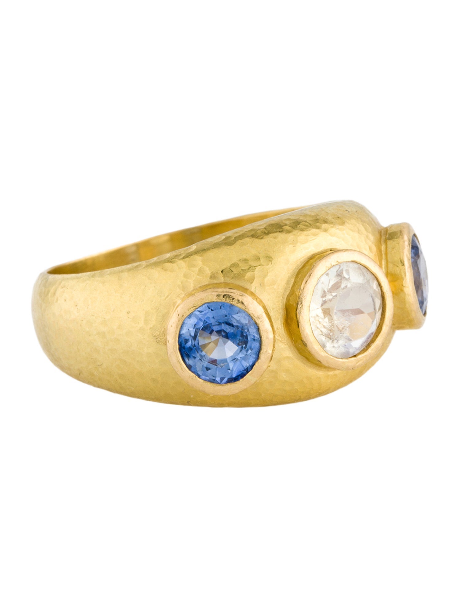 Elizabeth Locke 18K 1.23ctw Sapphire & Moonstone Ring