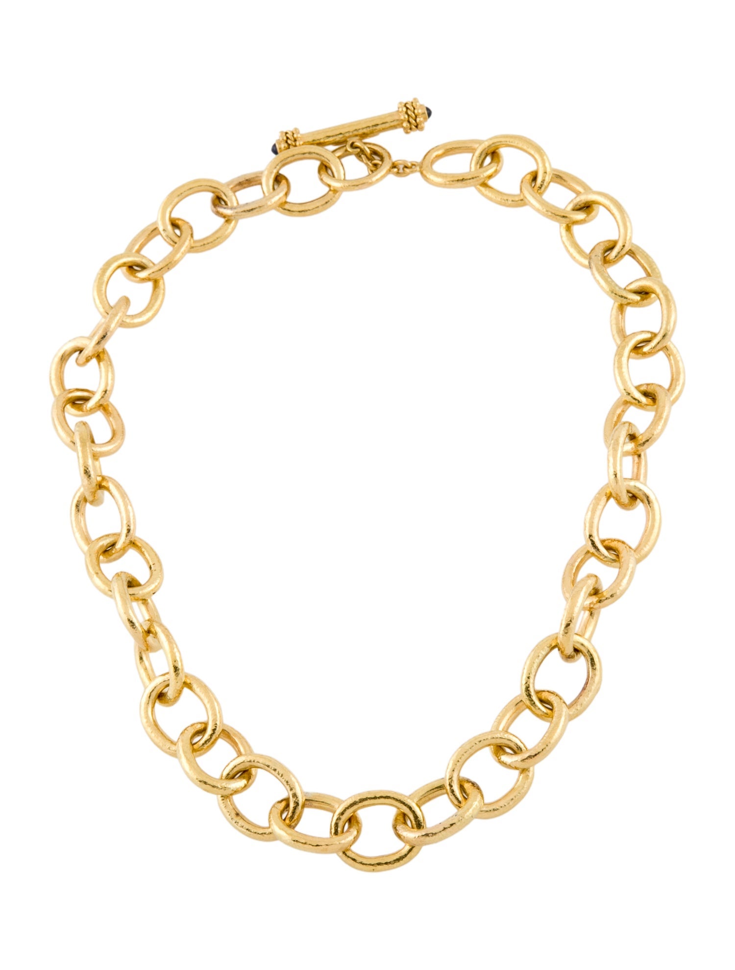 Elizabeth Locke 19K Sapphire Volterra Link Chain Necklace