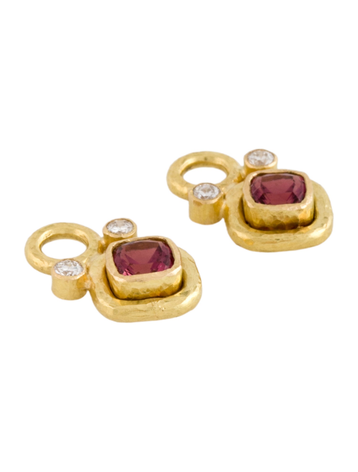 Elizabeth Locke 19K Tourmaline & Diamond Earring Charms