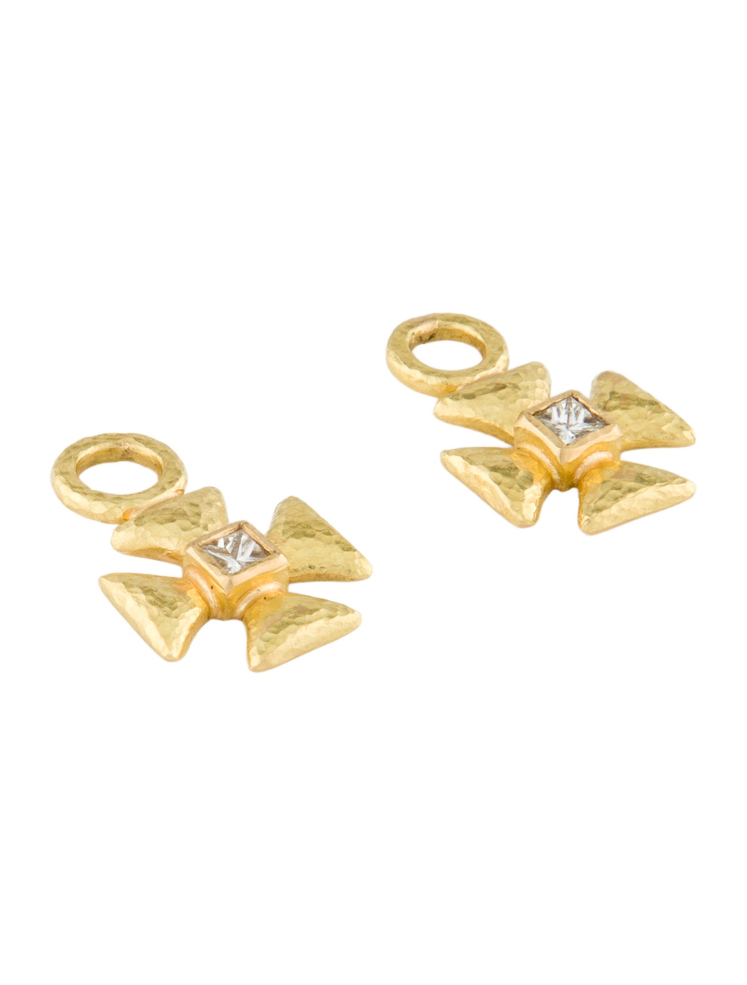 Elizabeth Locke 19K Diamond Small Maltese Cross Earring Enhancers