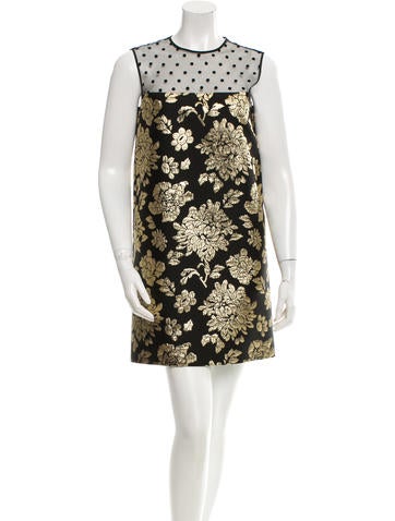 Emanuel Ungaro Metallic Printed Dress w/ Tags