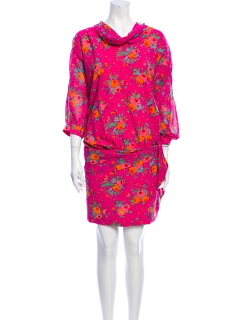 Emanuel Ungaro 1980's Midi Length Dress Pink