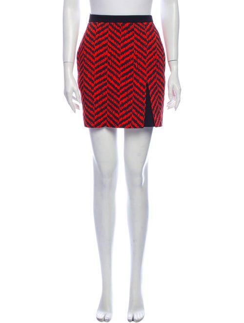 Emanuel Ungaro Printed Mini Skirt Red