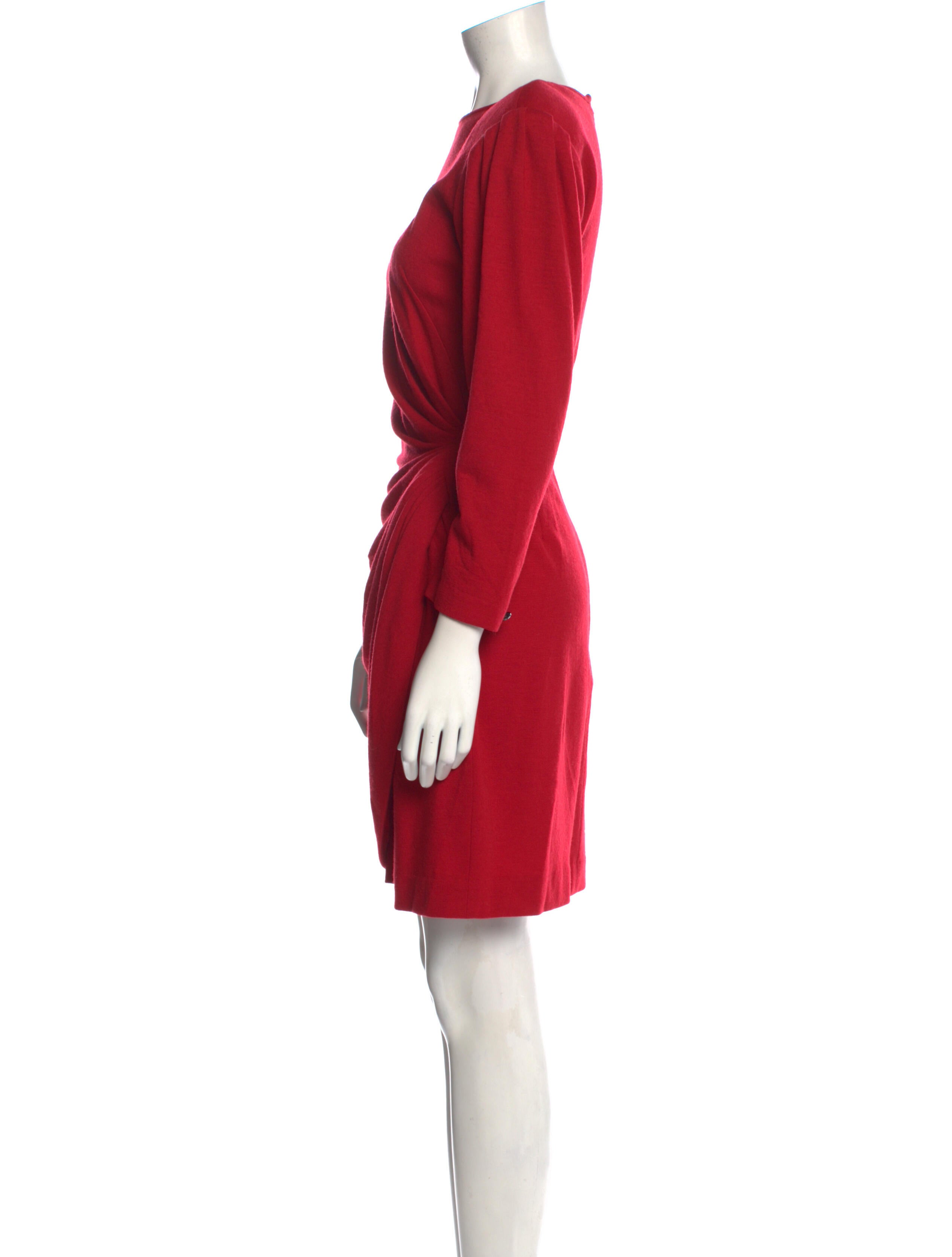 Emanuel Ungaro Bateau Neckline Knee-Length Dress