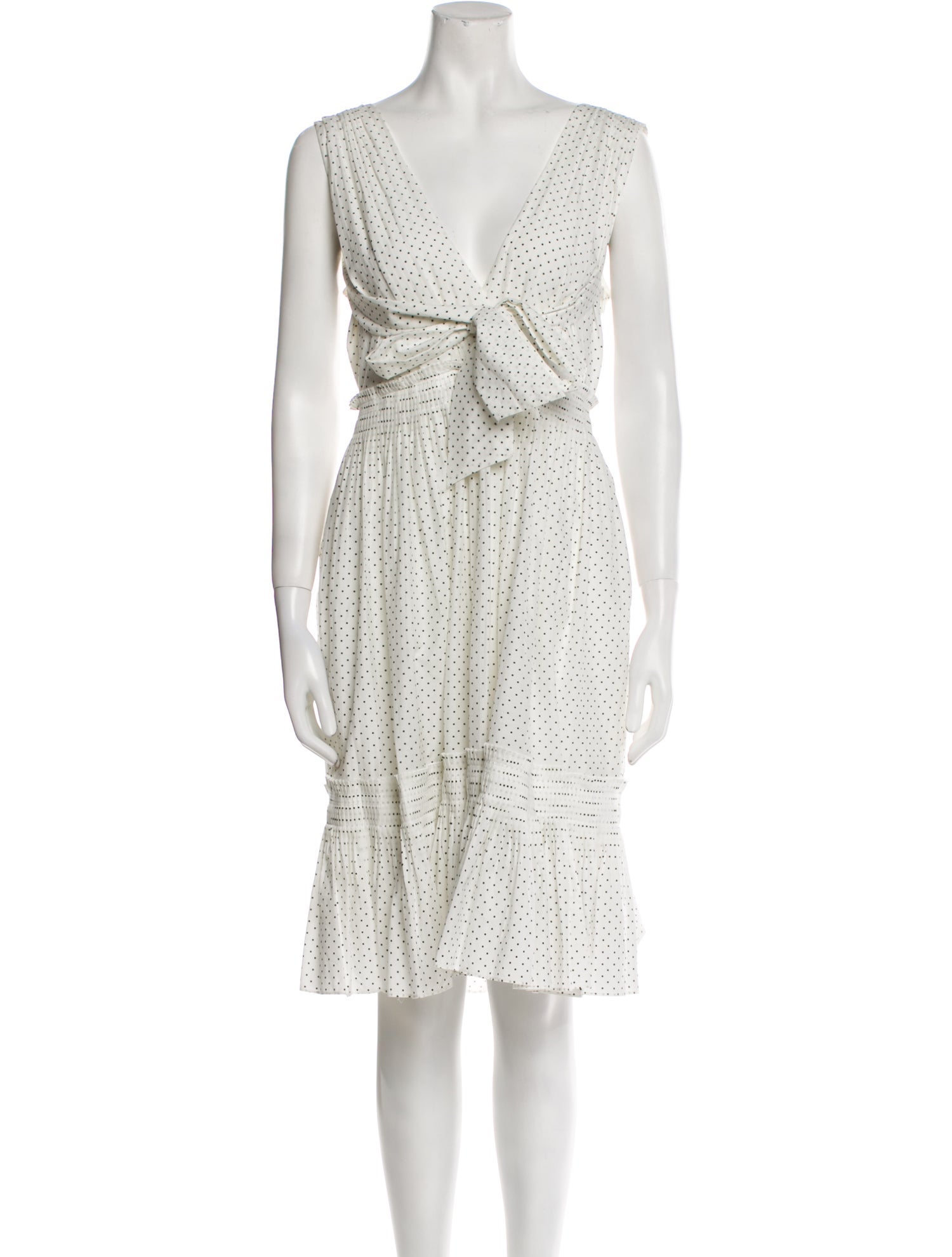 Emanuel Ungaro Polka Dot Print Knee-Length Dress