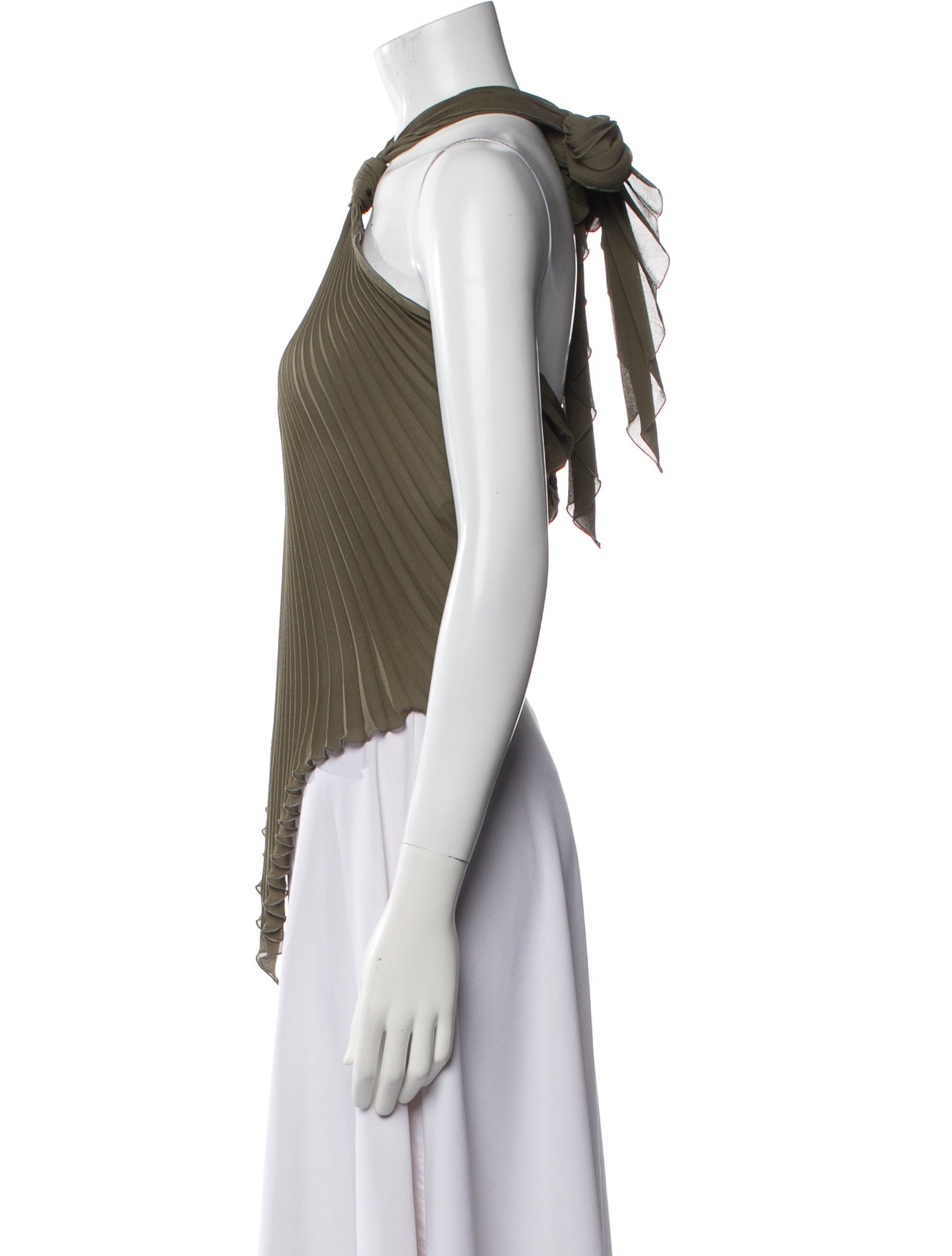 Emanuel Ungaro Silk Halterneck Crop Top