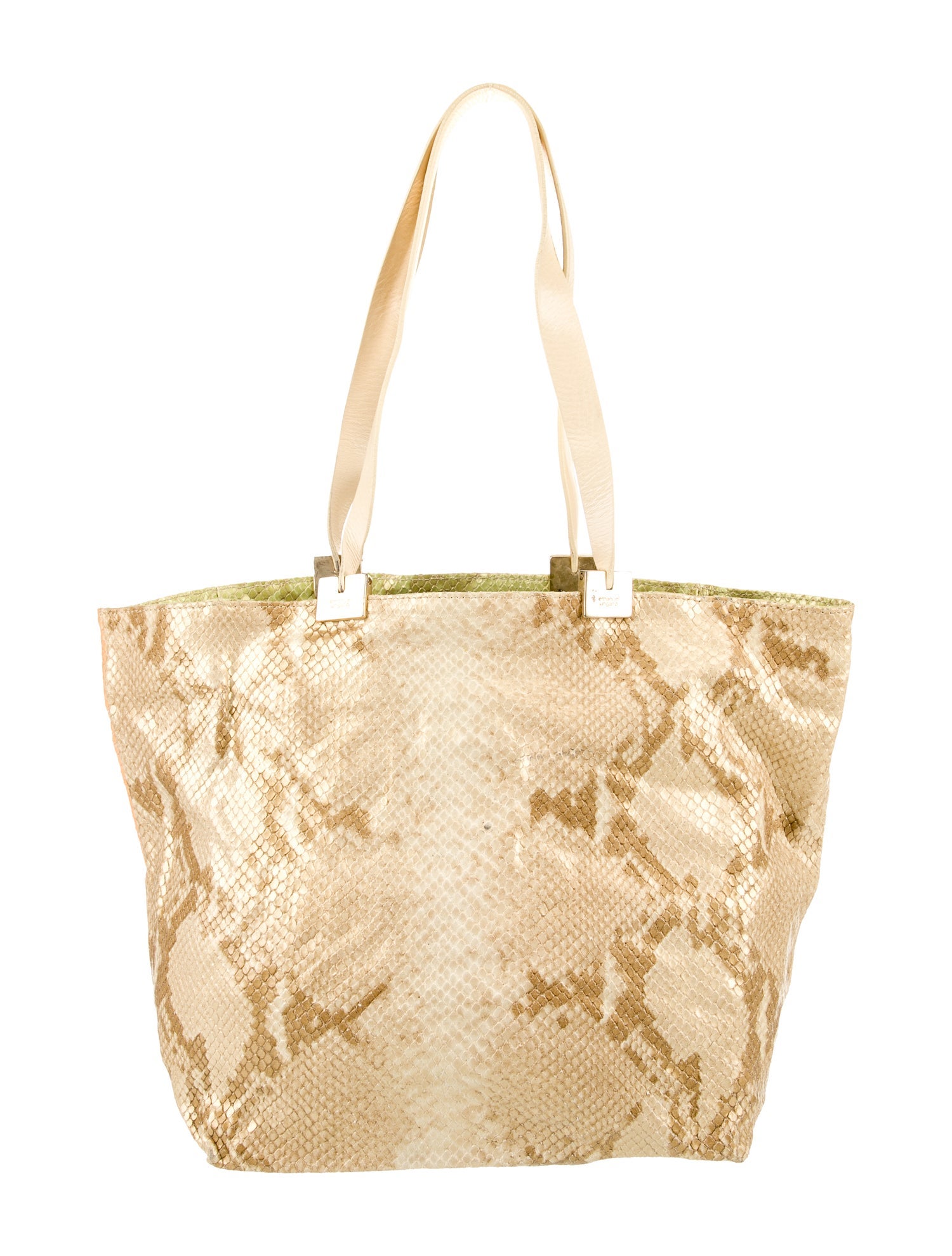 Emanuel Ungaro Embossed Leather Top Handle Bag