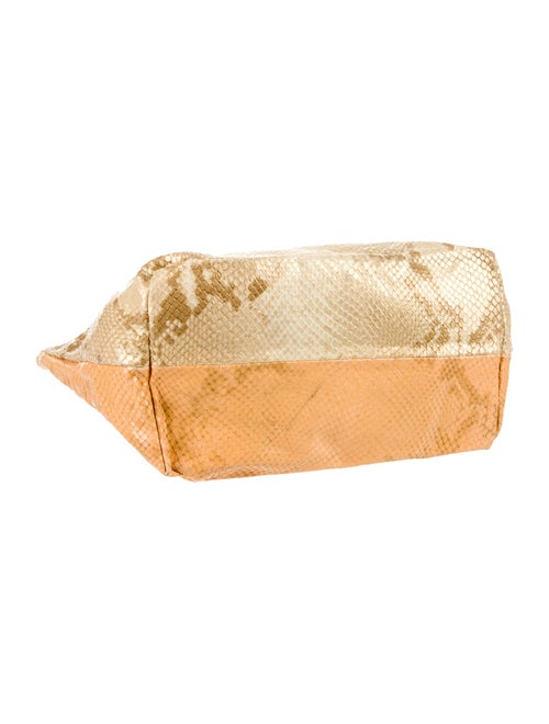 Emanuel Ungaro Embossed Leather Top Handle Bag