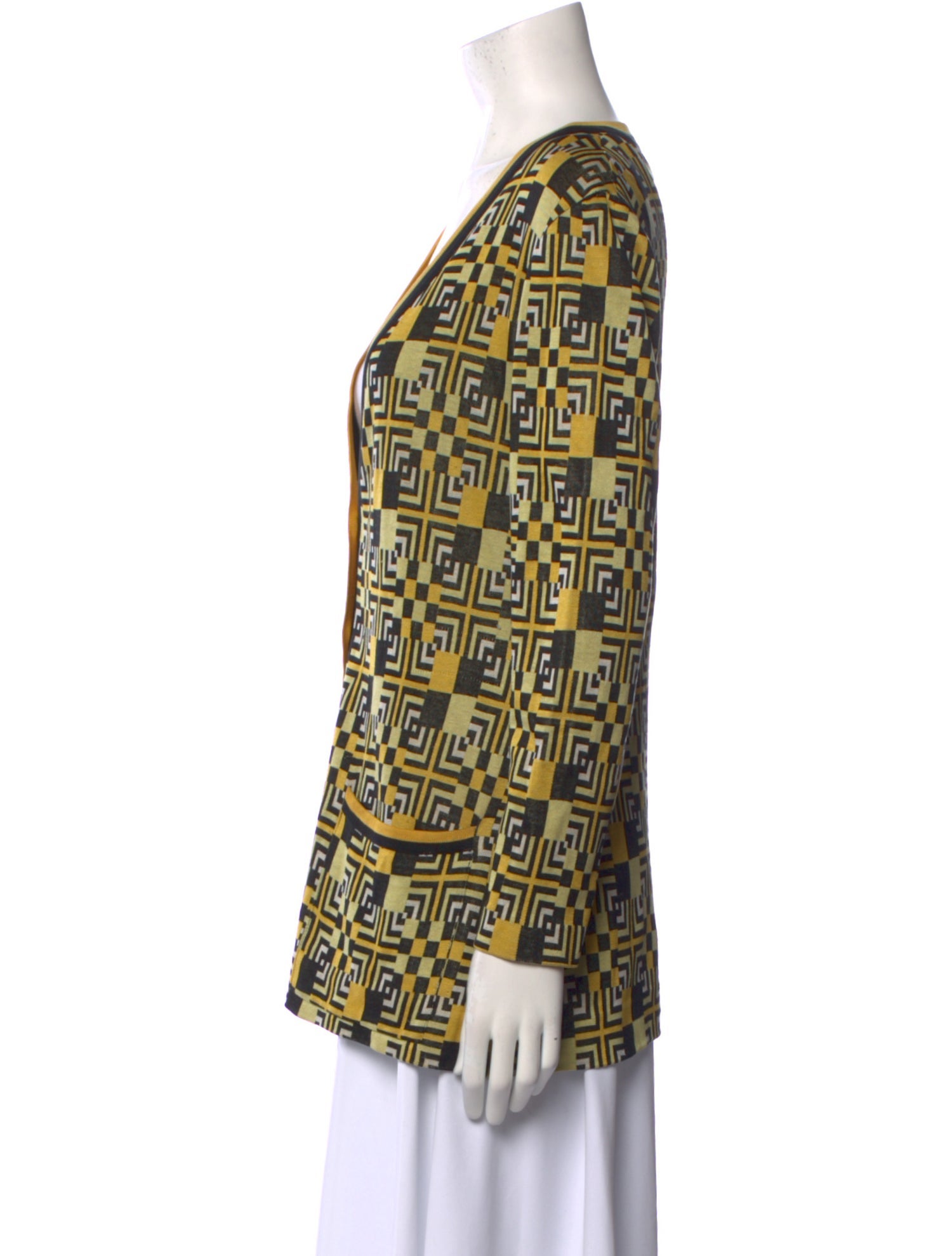 Emanuel Ungaro Printed V-Neck Sweater