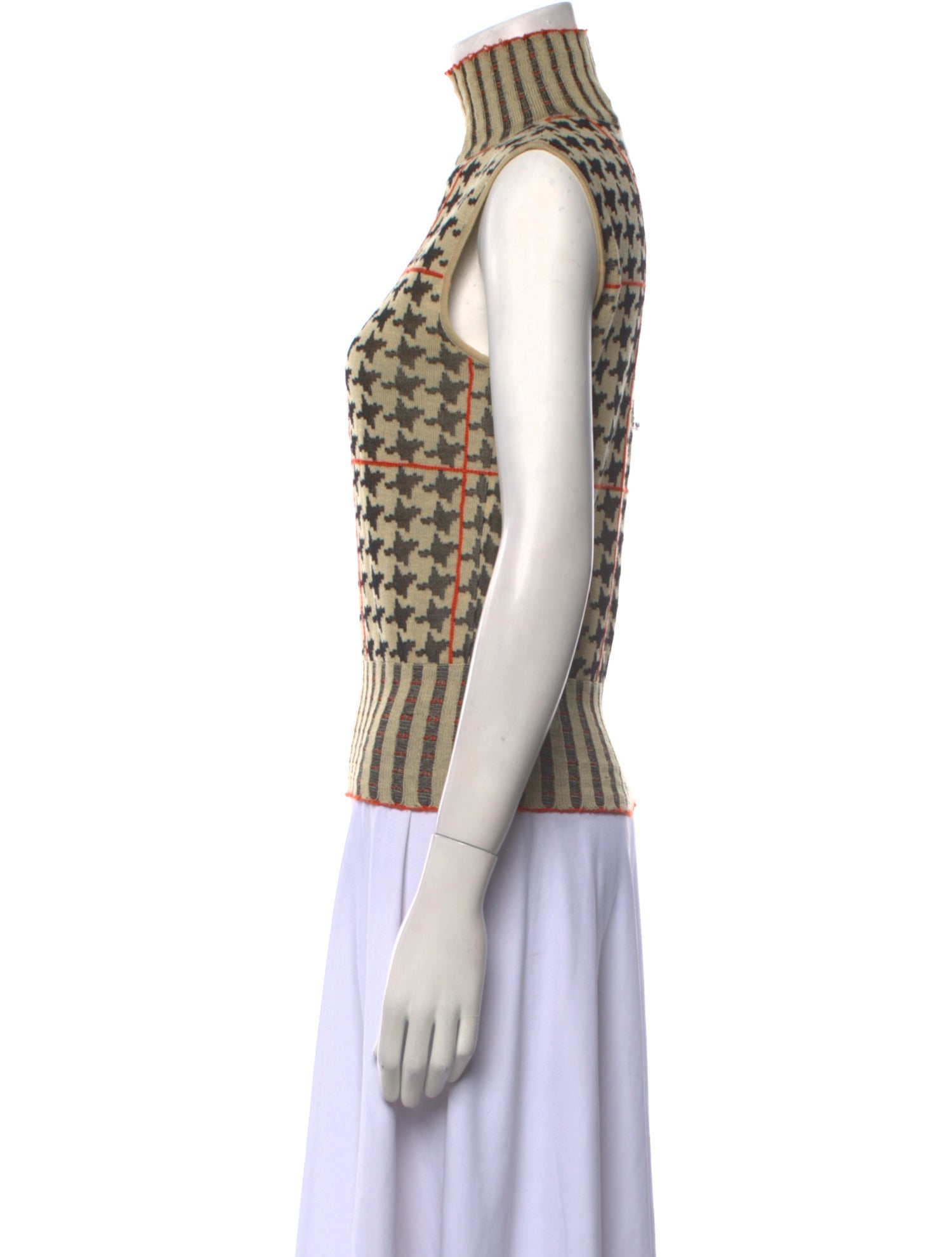 Emanuel Ungaro Wool Houndstooth Print Sweater