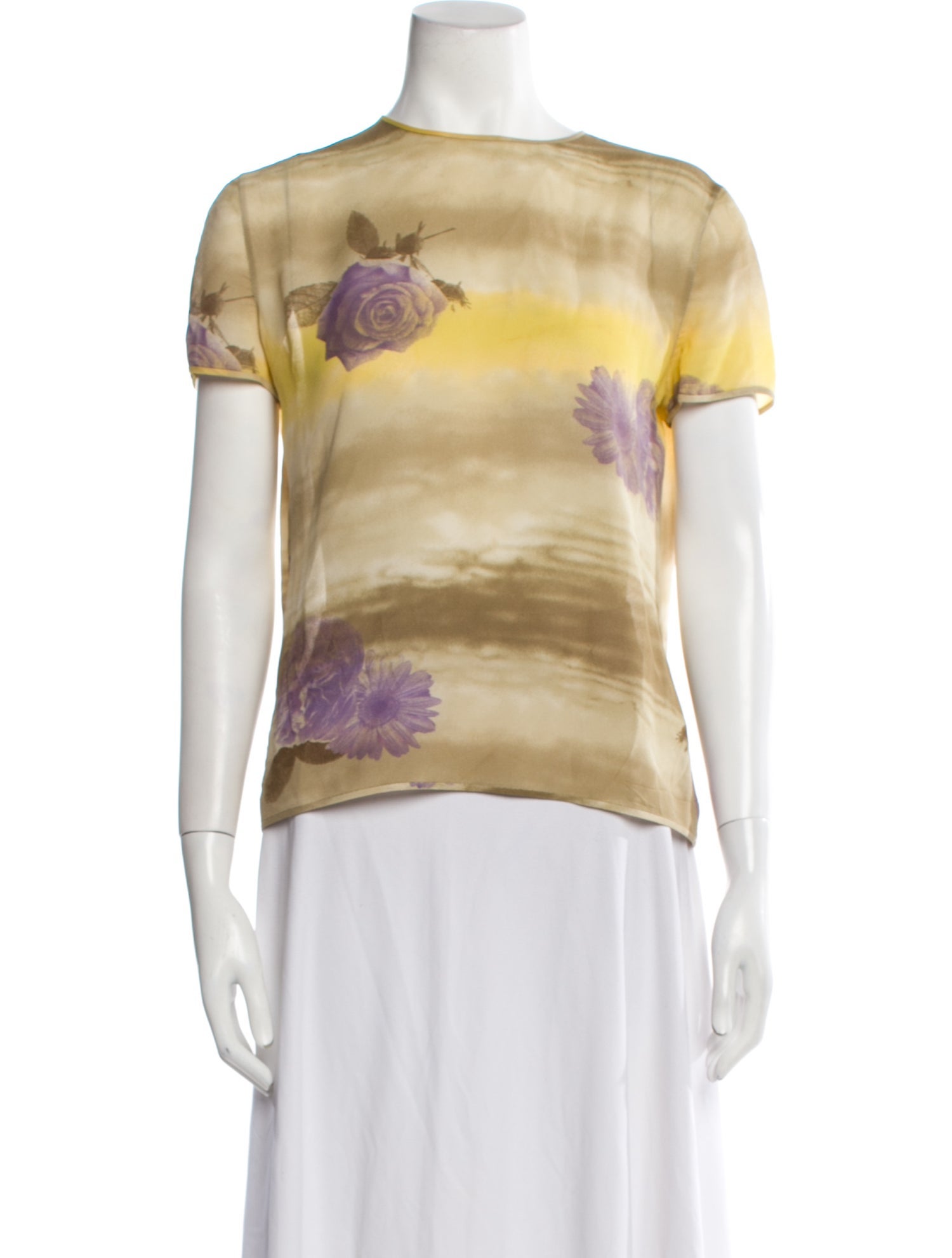 Emanuel Ungaro Tie-Dye Print Bateau Neckline T-Shirt