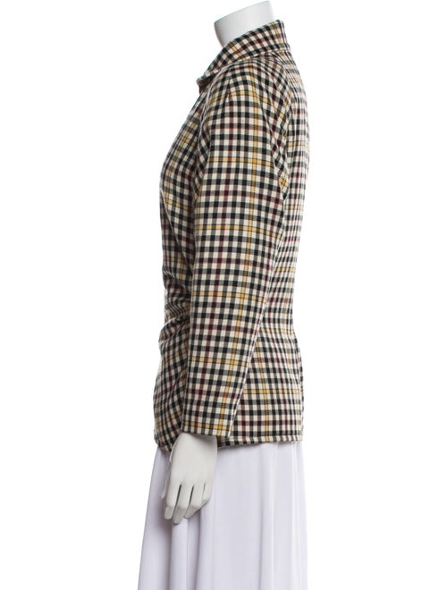 Emanuel Ungaro Wool Plaid Print Blazer