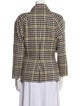 Emanuel Ungaro Wool Plaid Print Blazer