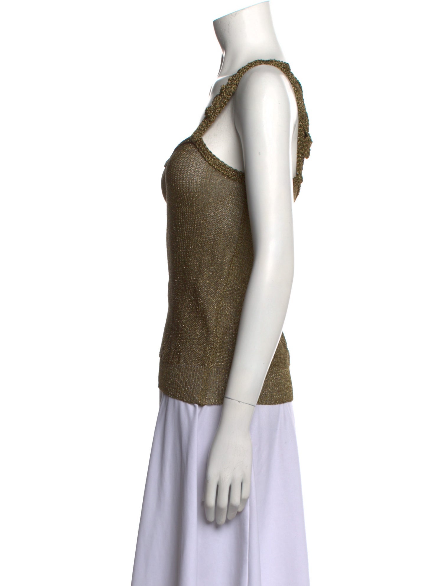 Emanuel Ungaro Square Neckline Sleeveless Top