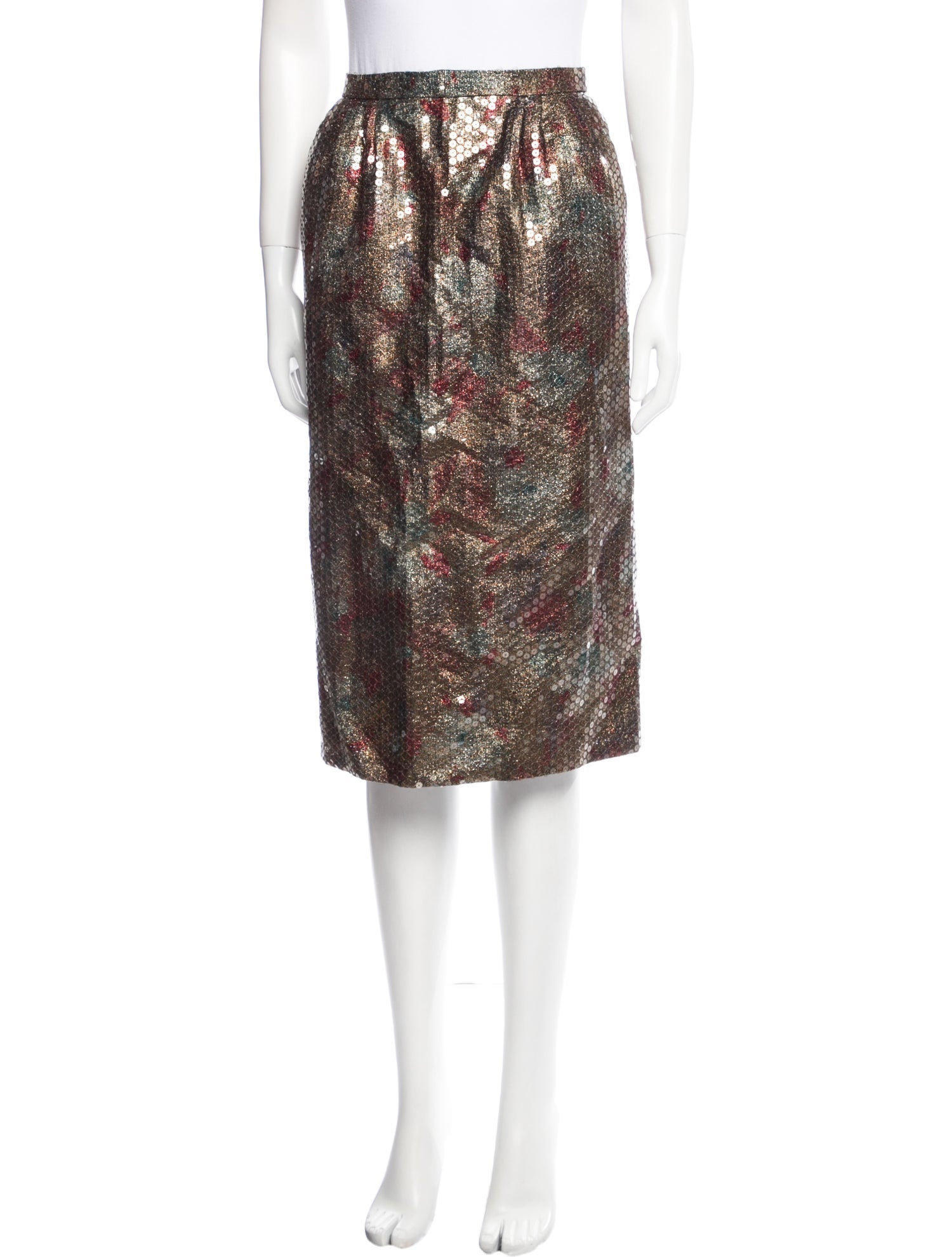 Emanuel Ungaro Floral Print Knee-Length Skirt