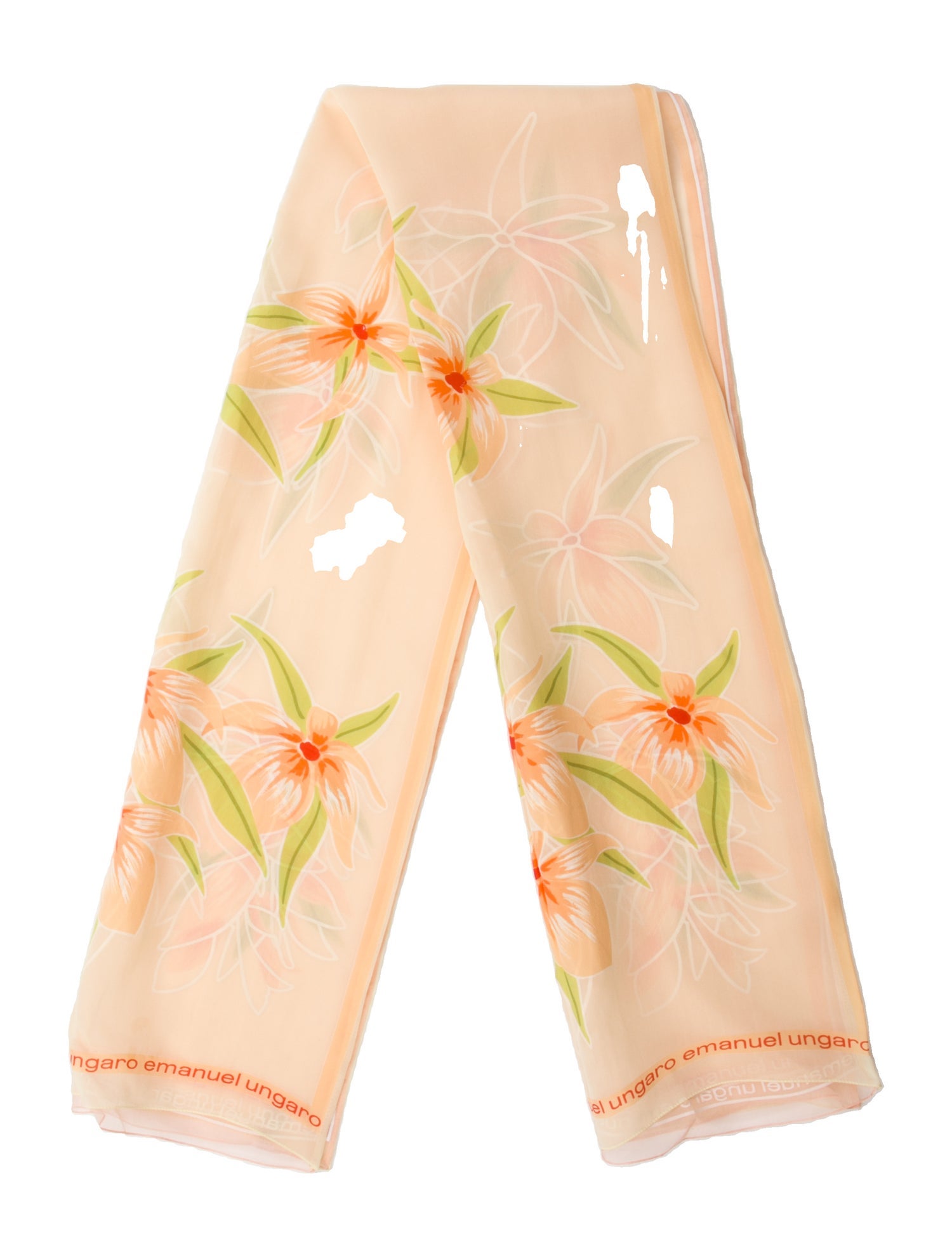 Emanuel Ungaro Silk Floral Print Scarf