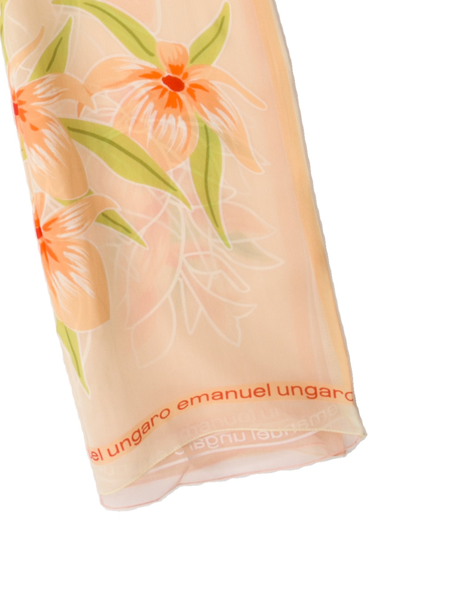 Emanuel Ungaro Silk Floral Print Scarf