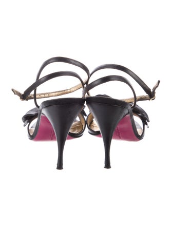 Emanuel Ungaro Leather Slingback Sandals