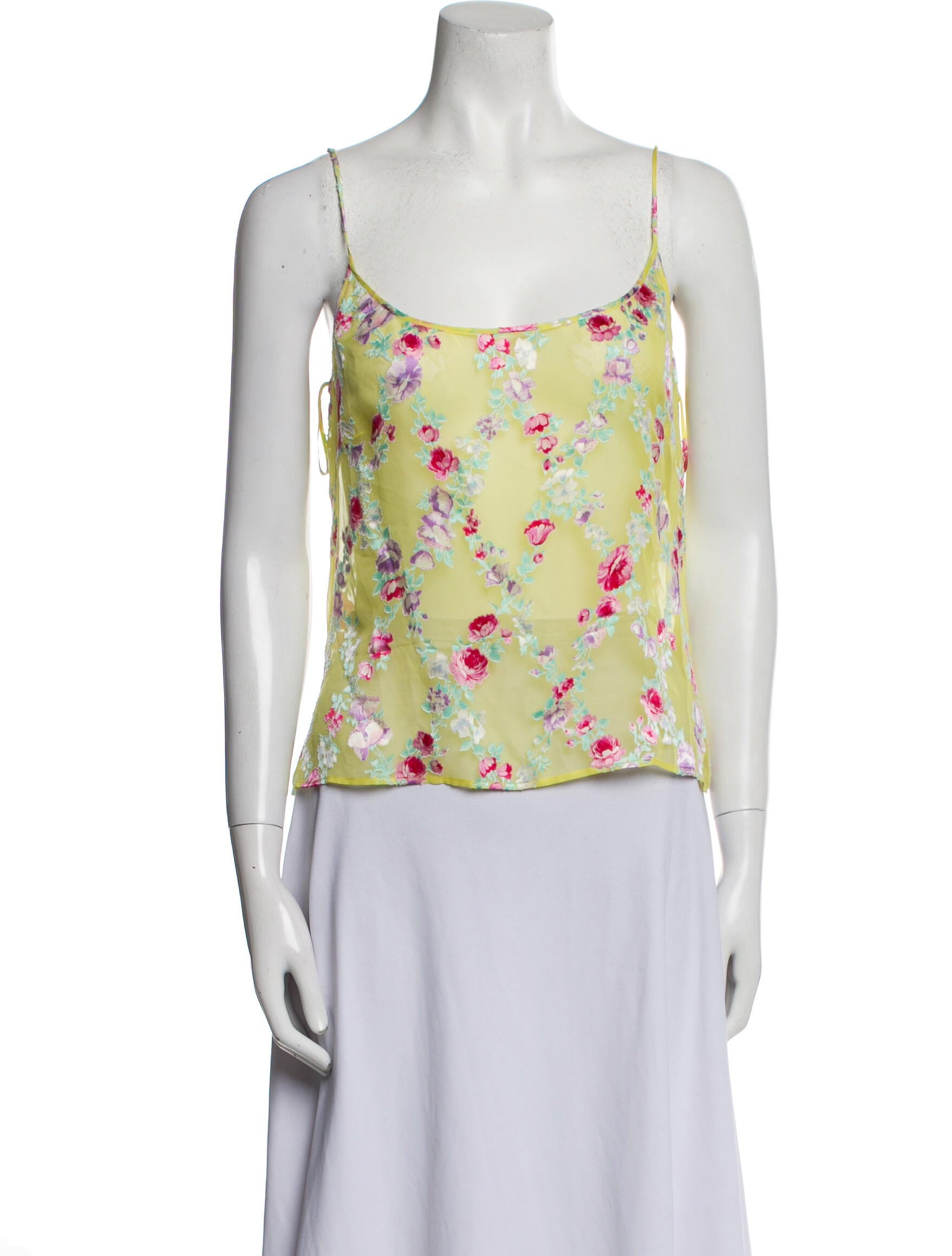 Emanuel Ungaro Floral Print Scoop Neck Top