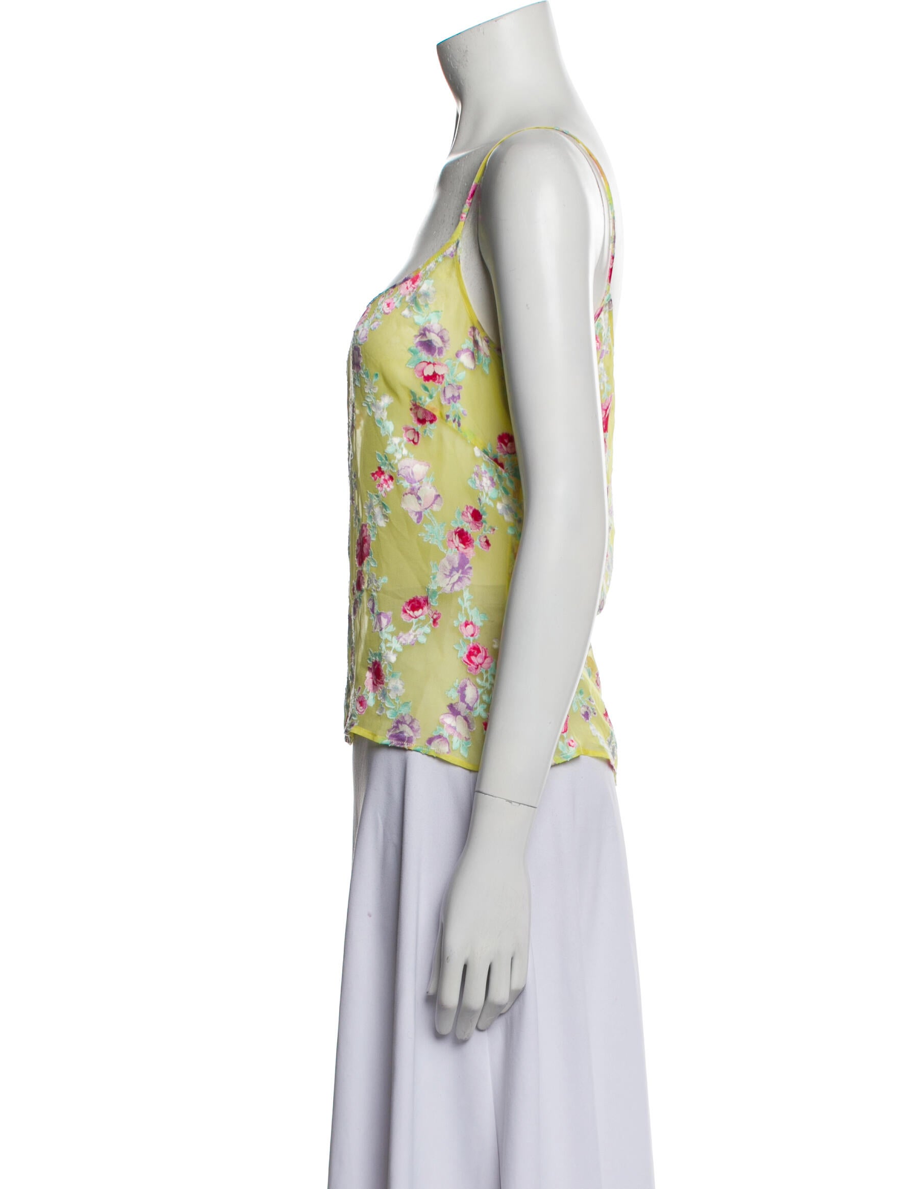 Emanuel Ungaro Floral Print Scoop Neck Top