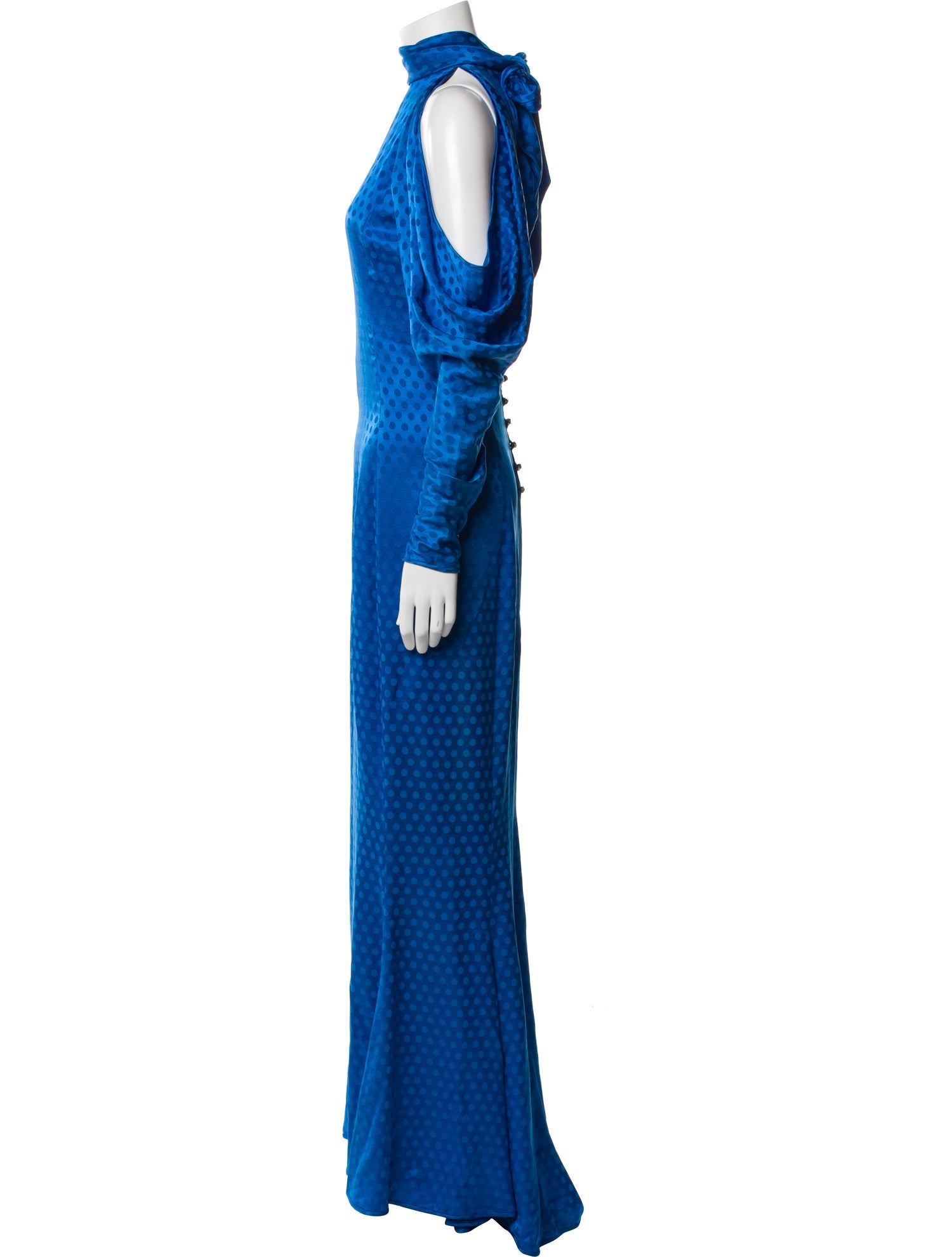 Emanuel Ungaro Mock Neck Long Dress