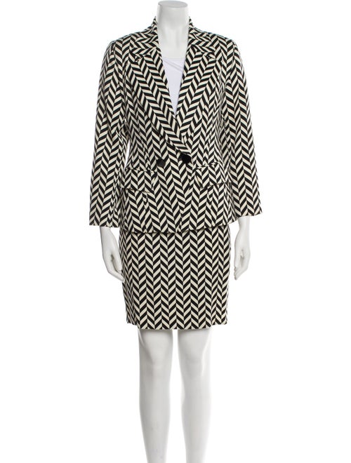 Emanuel Ungaro Wool Striped Skirt Suit