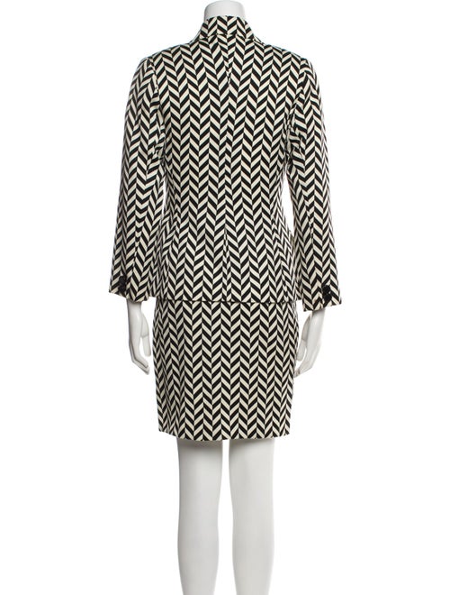 Emanuel Ungaro Wool Striped Skirt Suit
