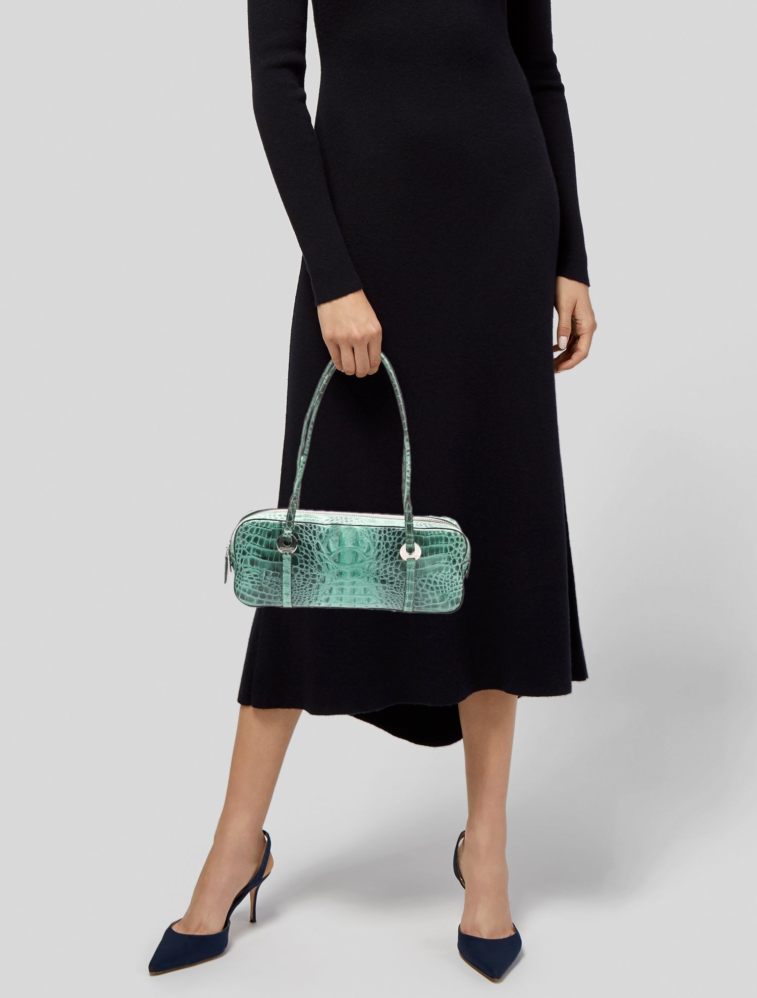 Emanuel Ungaro Crocodile Shoulder Bag