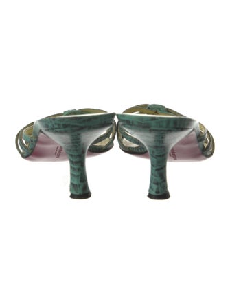 Emanuel Ungaro Animal Print Slides