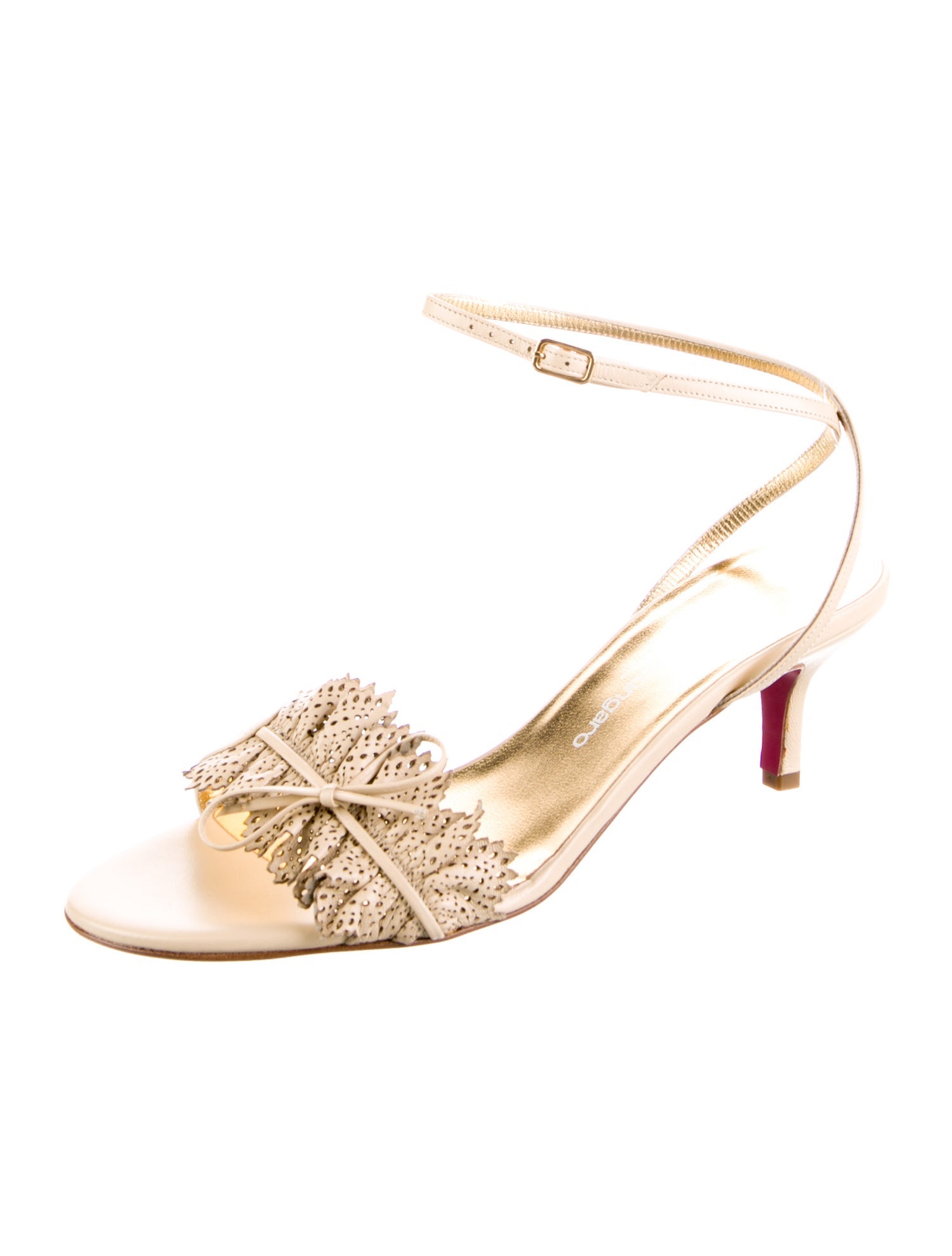 Emanuel Ungaro Leather Animal Print Sandals