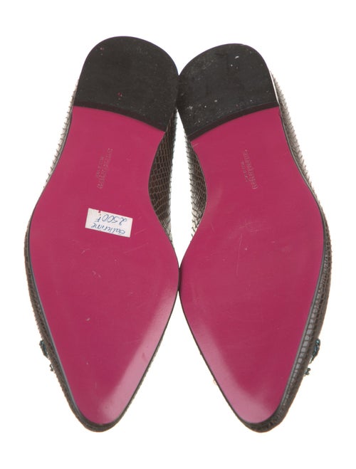 Emanuel Ungaro Snakeskin Animal Print Ballet Flats