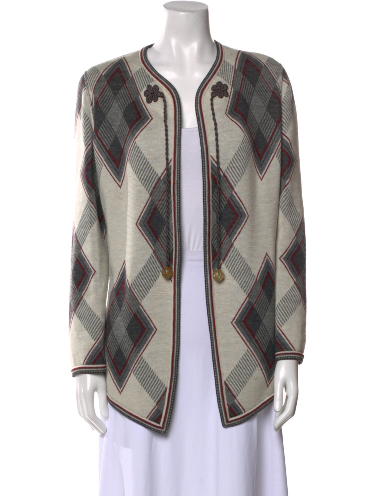 Emanuel Ungaro Printed V-Neck Sweater