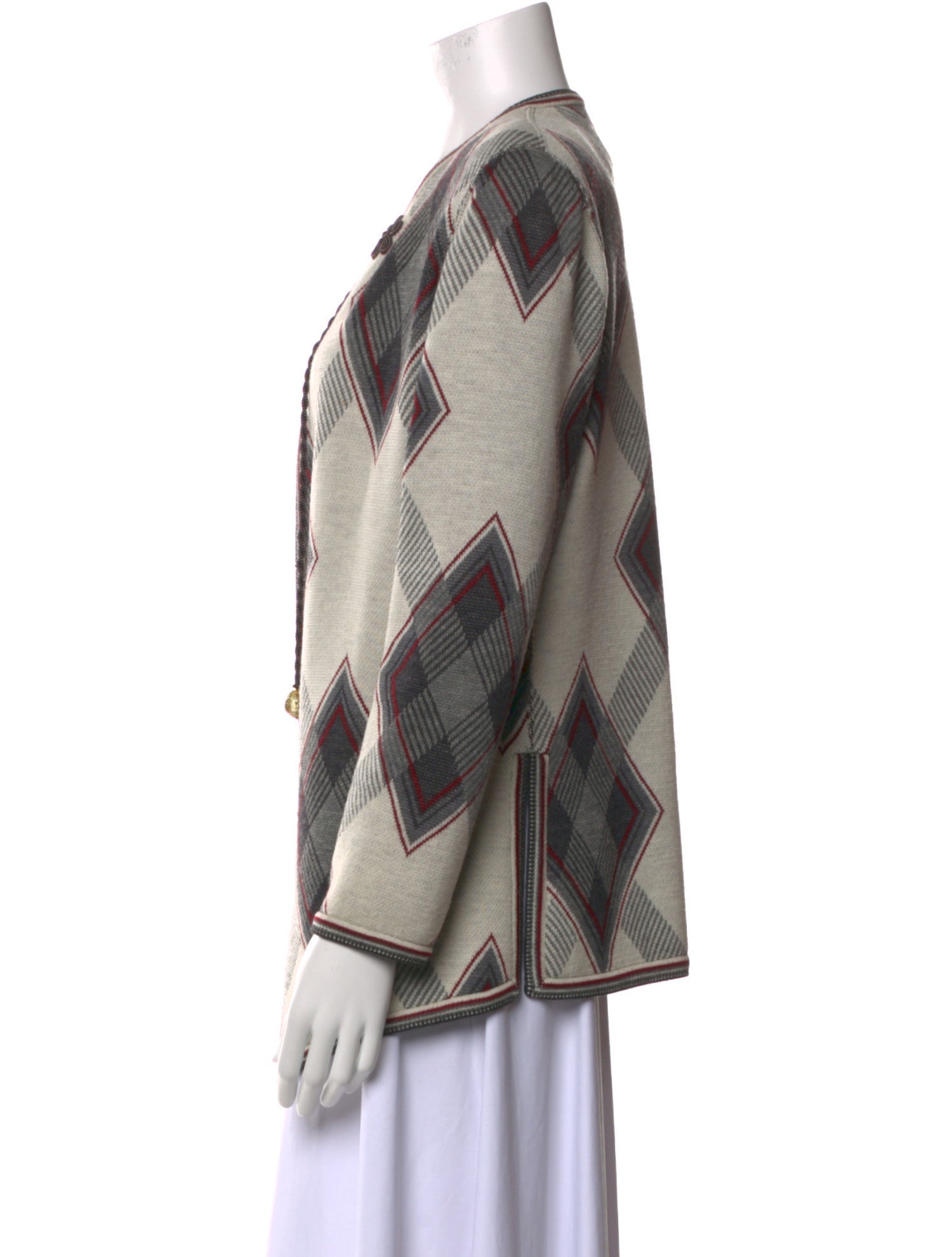 Emanuel Ungaro Printed V-Neck Sweater