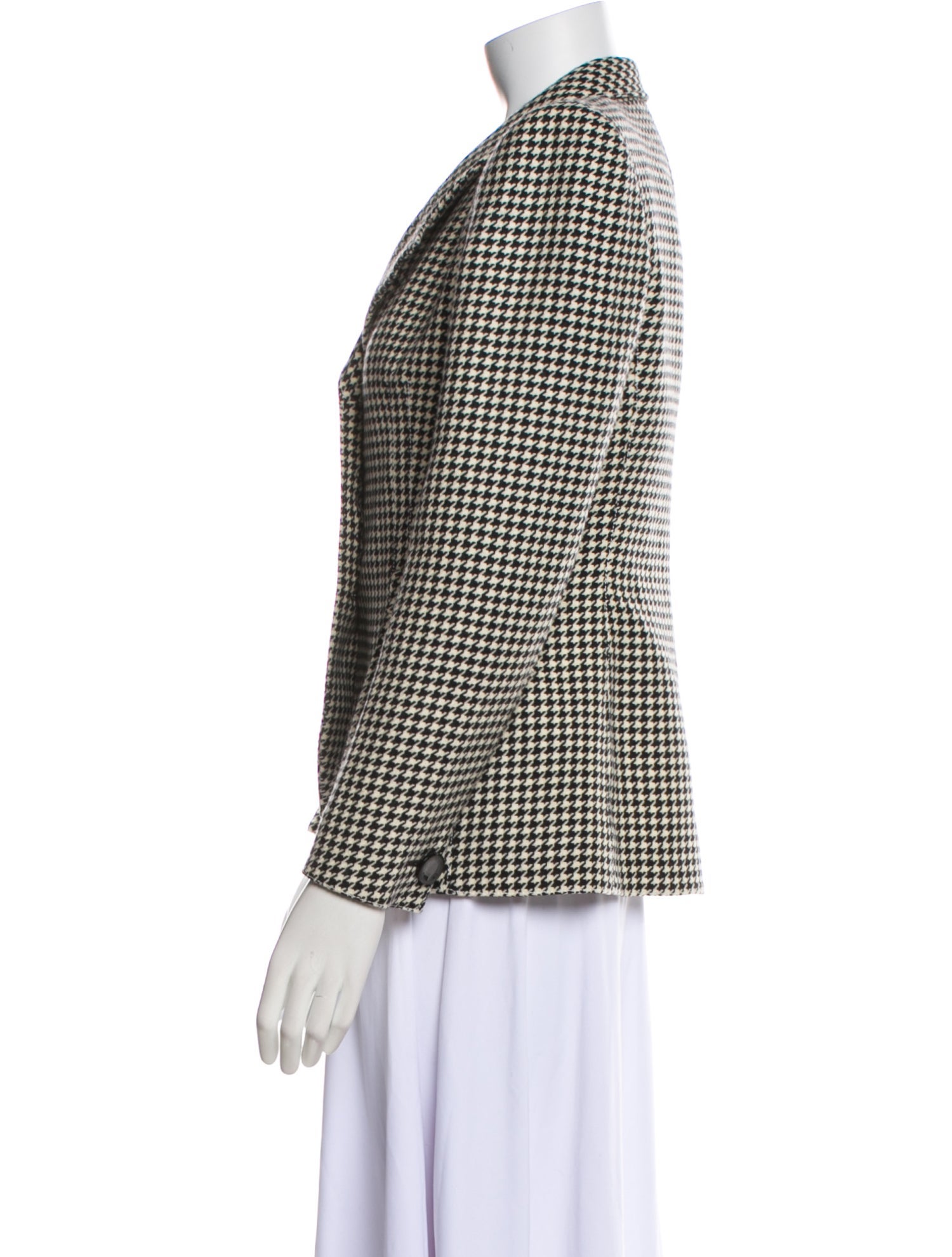 Emanuel Ungaro Wool Houndstooth Print Blazer