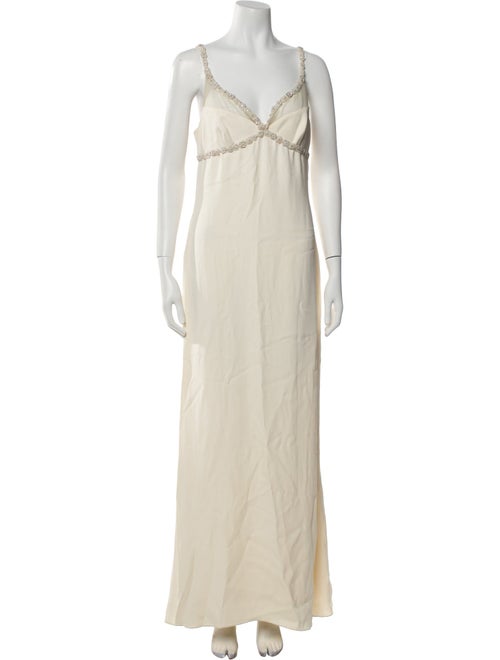 Emanuel Ungaro V-Neck Long Dress