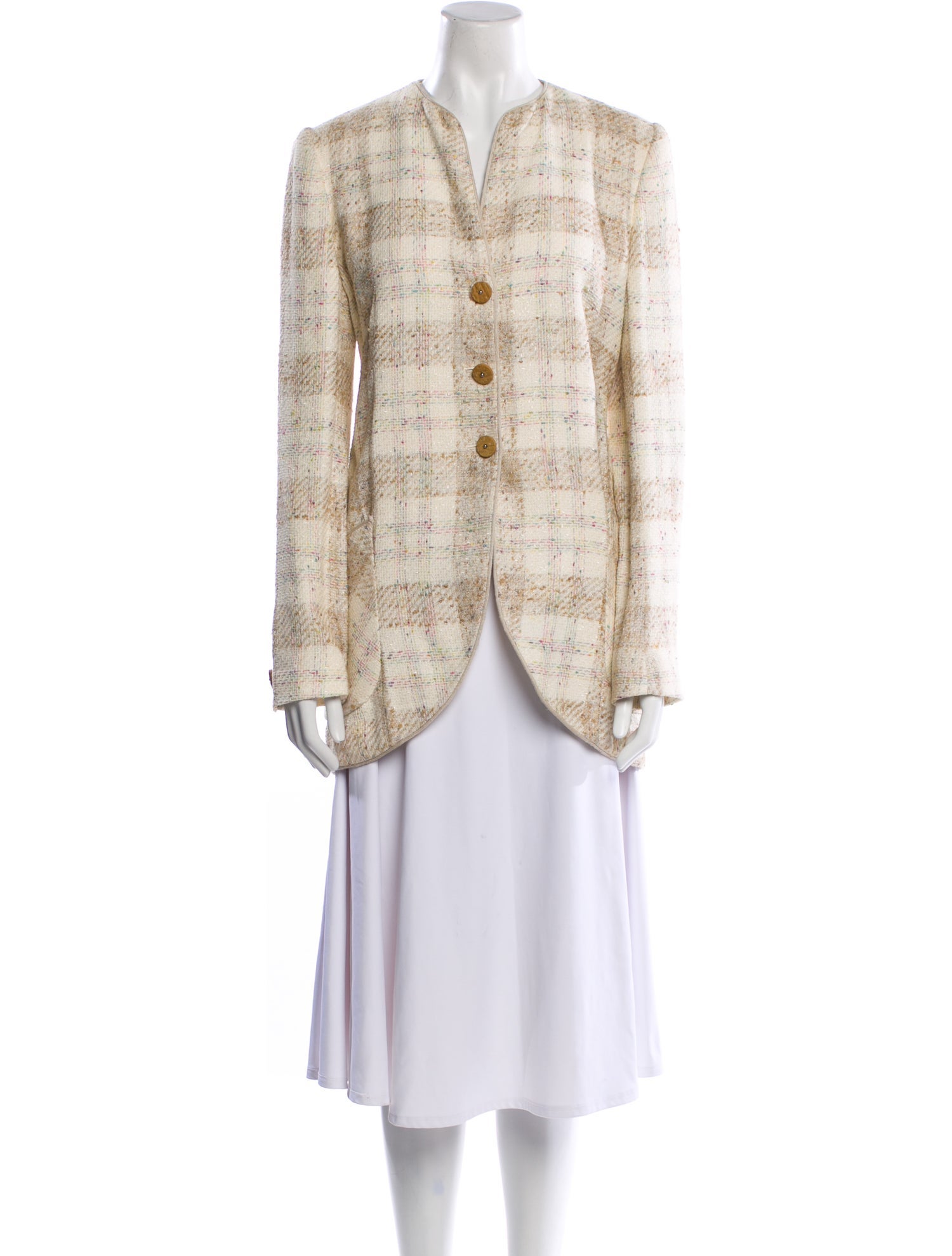 Emanuel Ungaro Plaid Print Evening Jacket