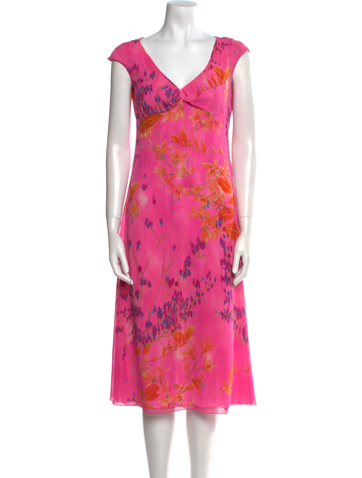 Emanuel Ungaro Floral Print Midi Length Dress