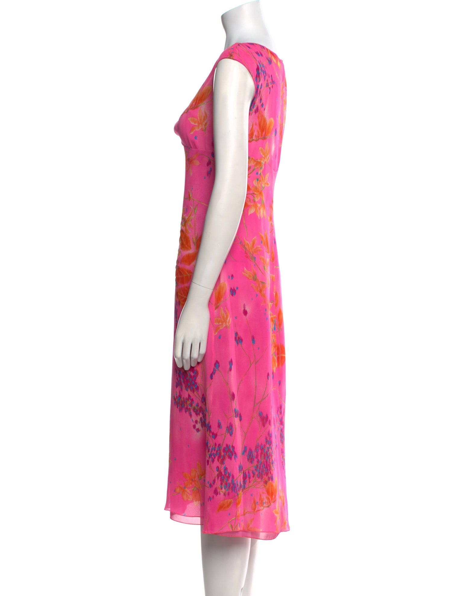 Emanuel Ungaro Floral Print Midi Length Dress