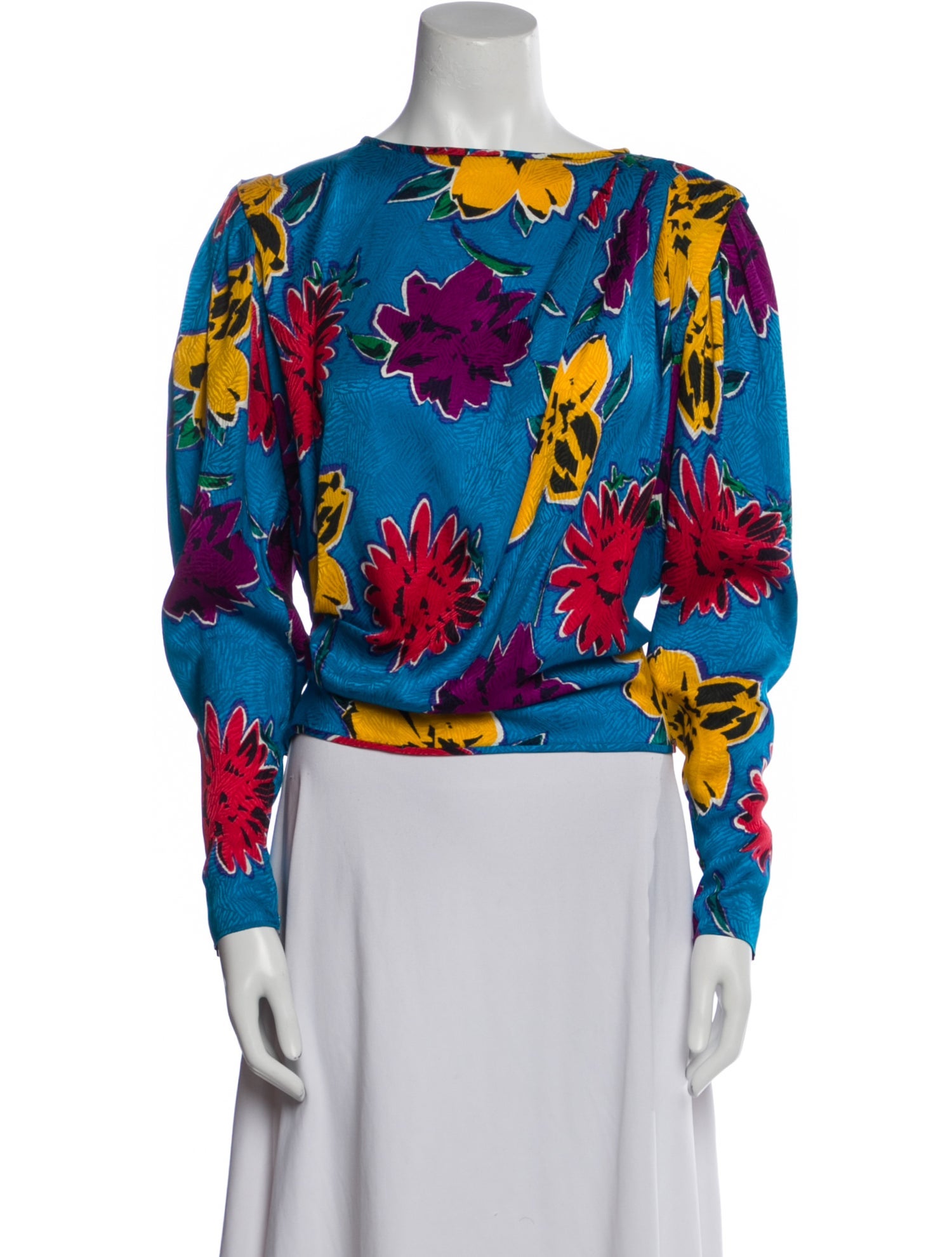 Emanuel Ungaro Silk Floral Print Blouse