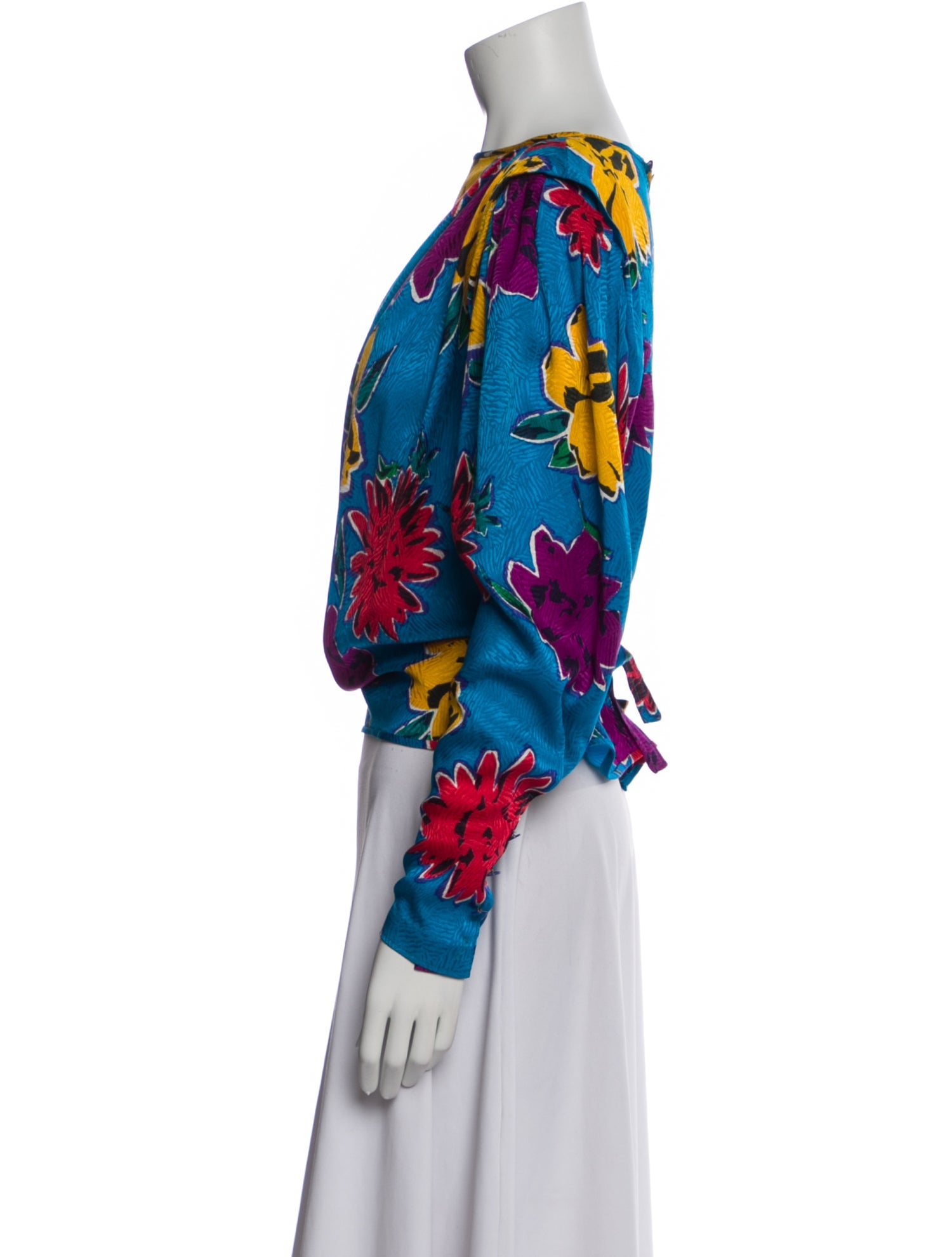 Emanuel Ungaro Silk Floral Print Blouse