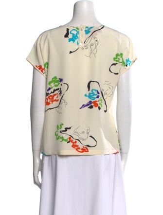 Emanuel Ungaro Silk Floral Print T-Shirt