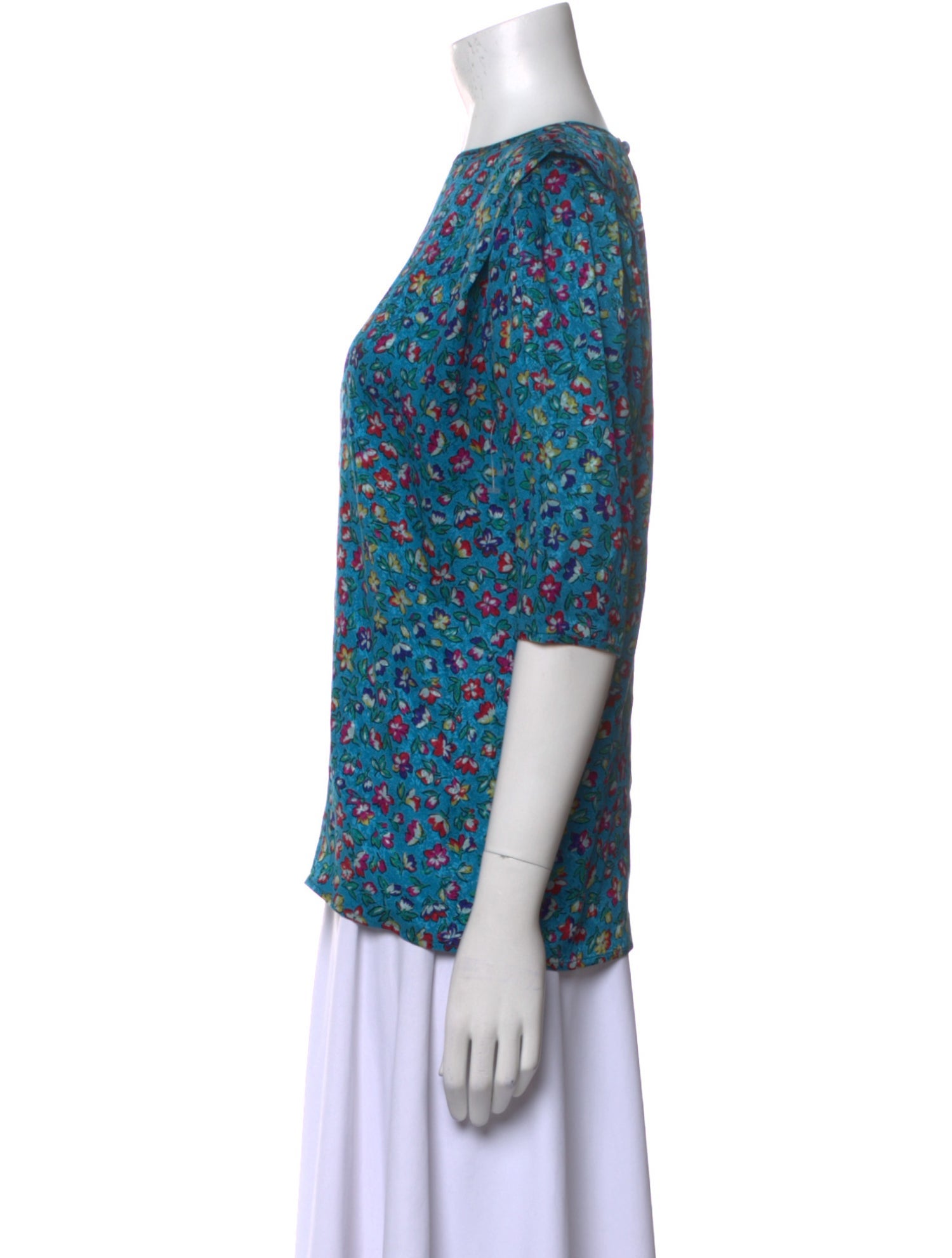 Emanuel Ungaro Silk Floral Print Blouse