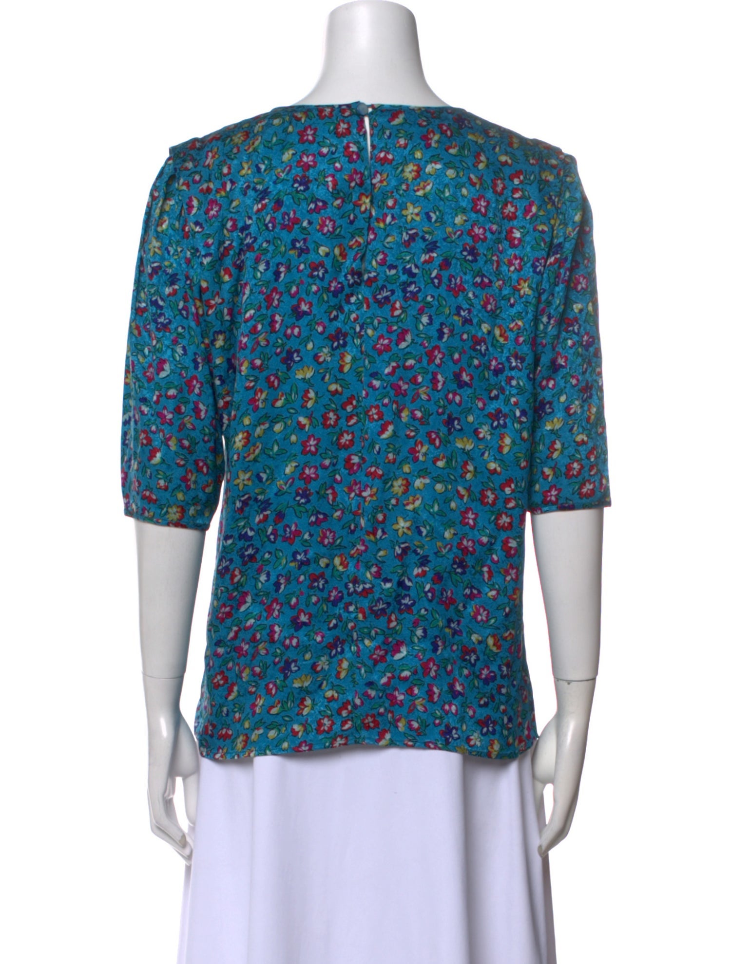 Emanuel Ungaro Silk Floral Print Blouse