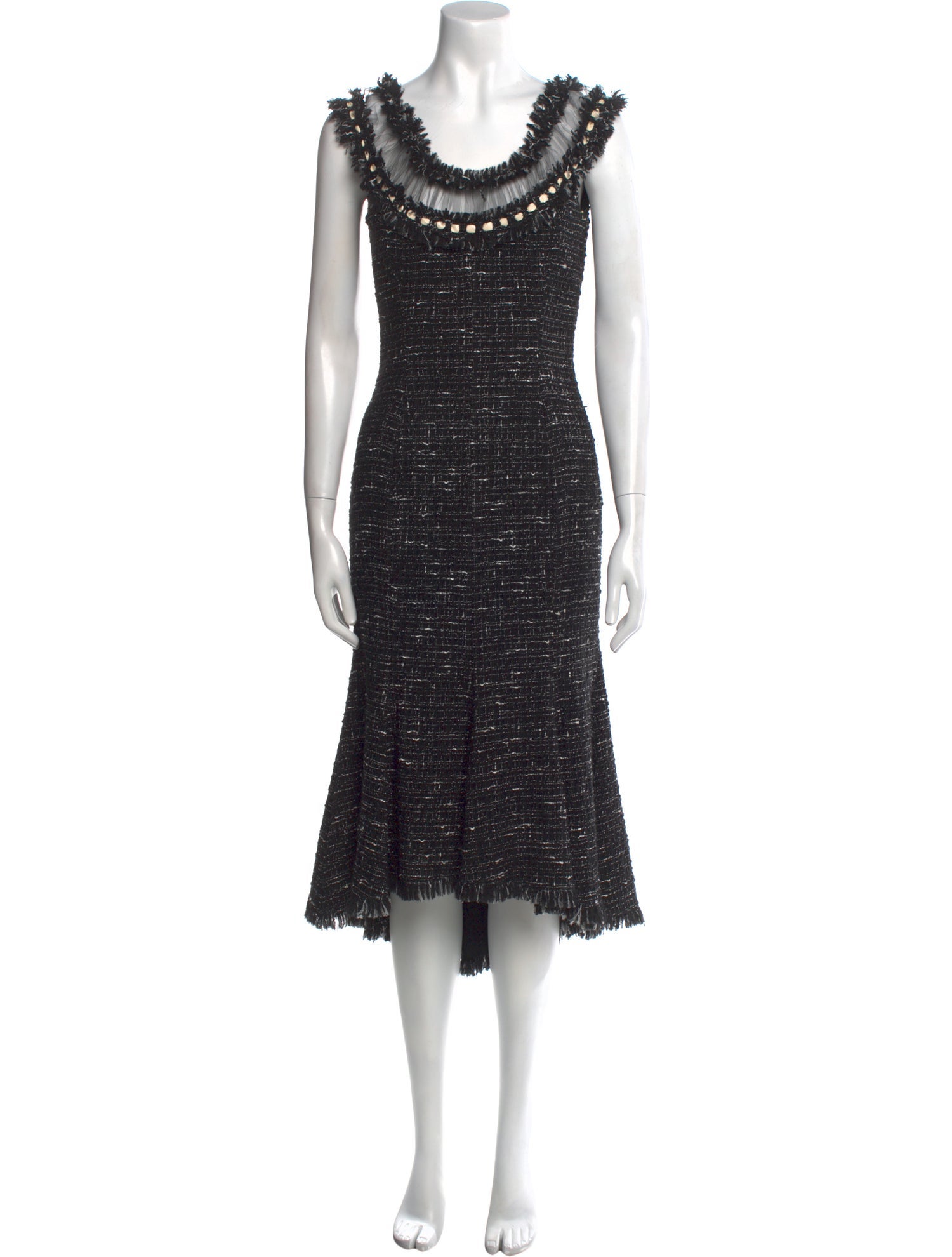 Emanuel Ungaro Scoop Neck Midi Length Dress