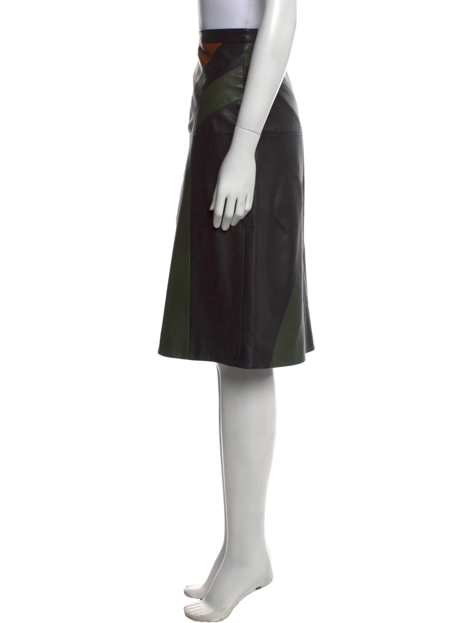 Emanuel Ungaro Colorblock Pattern Knee-Length Skirt