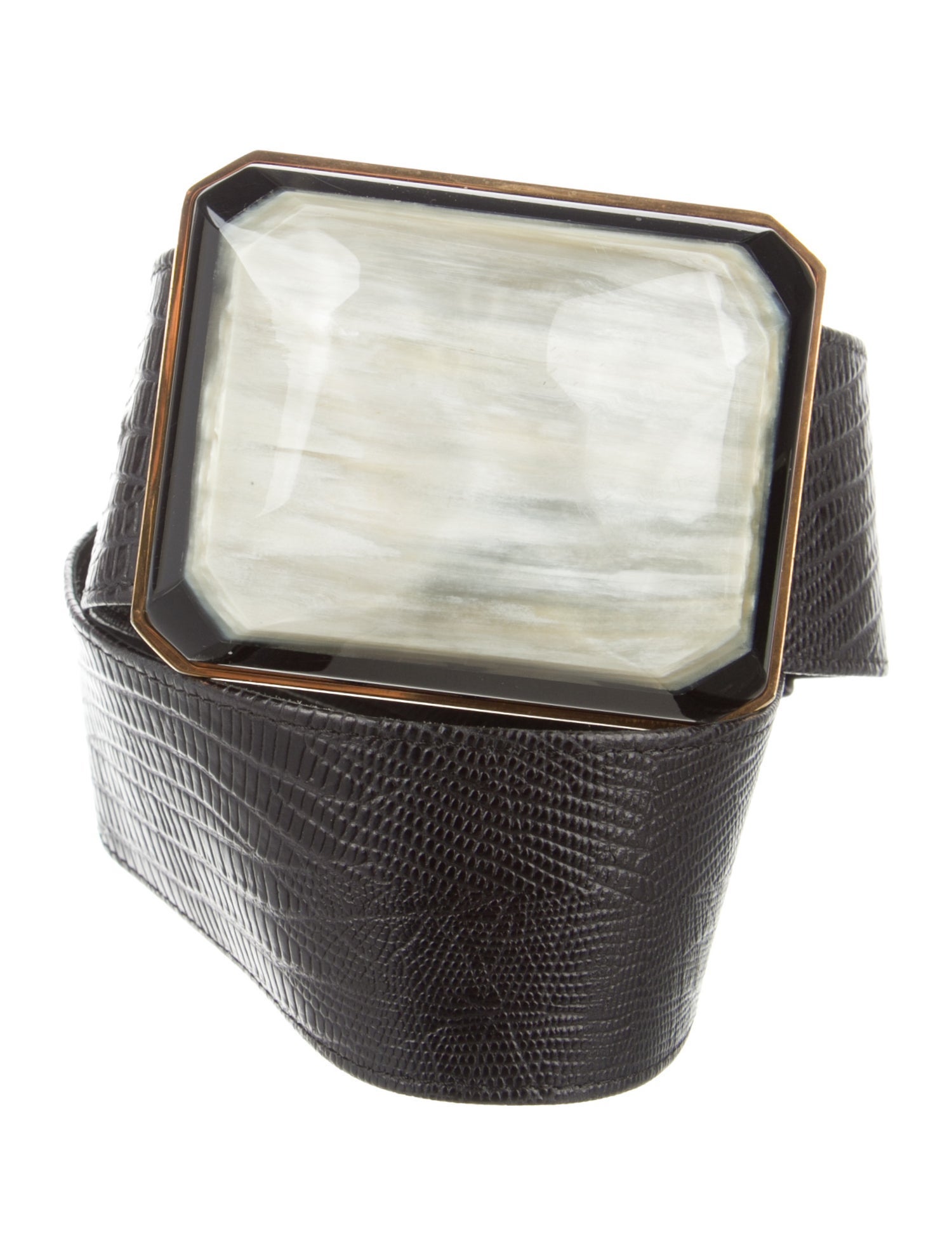 Emanuel Ungaro Wide Leather Waist Belt